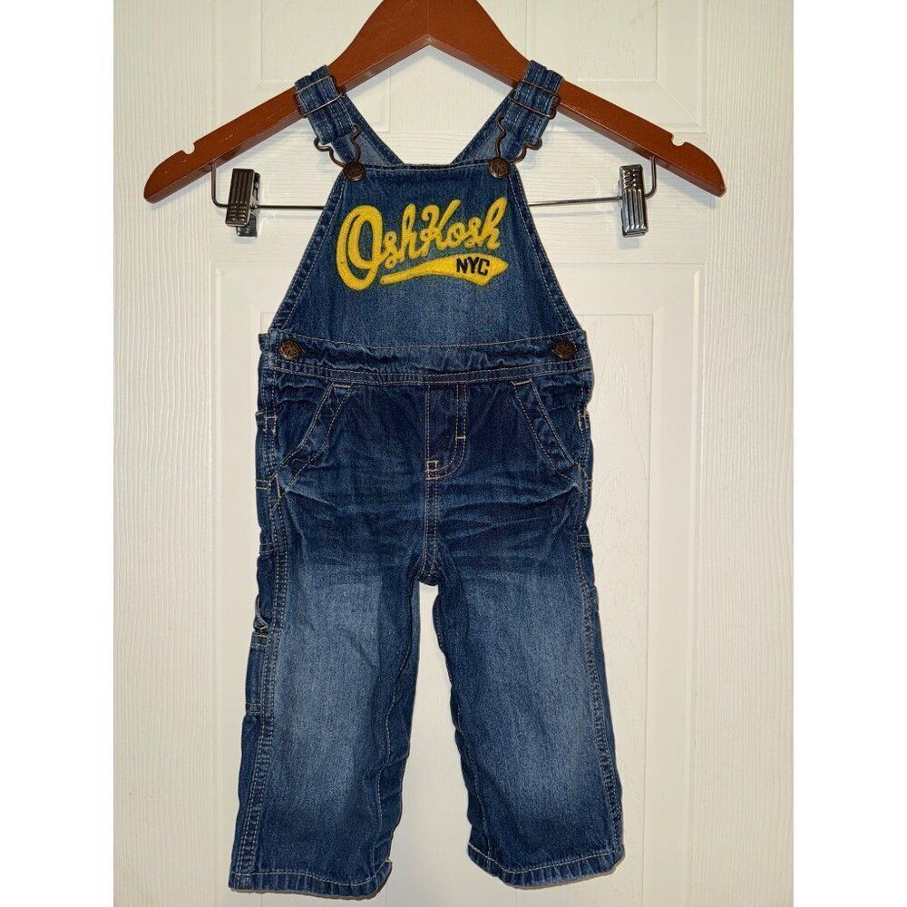 Oshkosh‎ B’Gosh Denim Overalls Size 12 Months